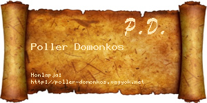 Poller Domonkos névjegykártya